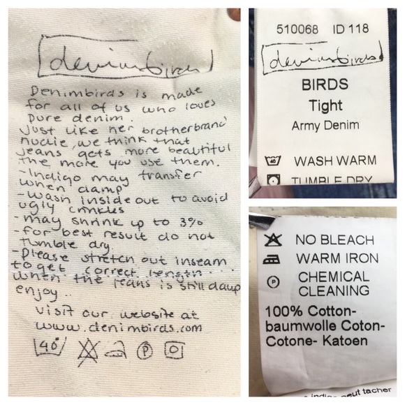 ☮️Denimbirds Tight Army Denim Jean size 28 - Picture 5 of 8